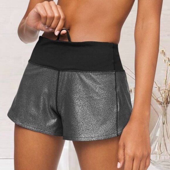 RARE Print! Lululemon Speed Up Short *4" Foil Sz. 4 Wide Leg Lined - Like New! - Picture 12 of 13